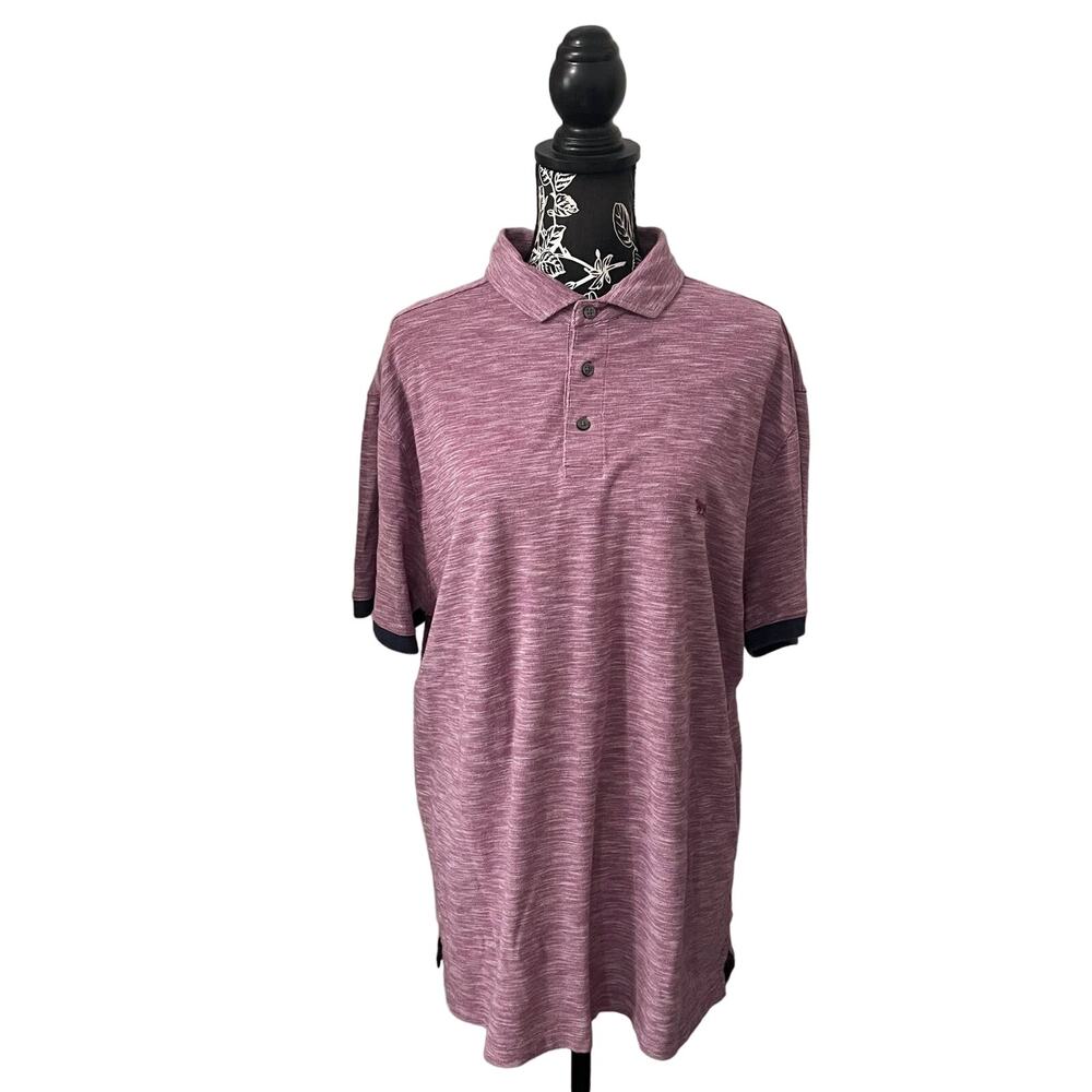 Rodd & Gunn Polo Shirt Short Sleeve Sports Fit Mauve Heather Size 2XL